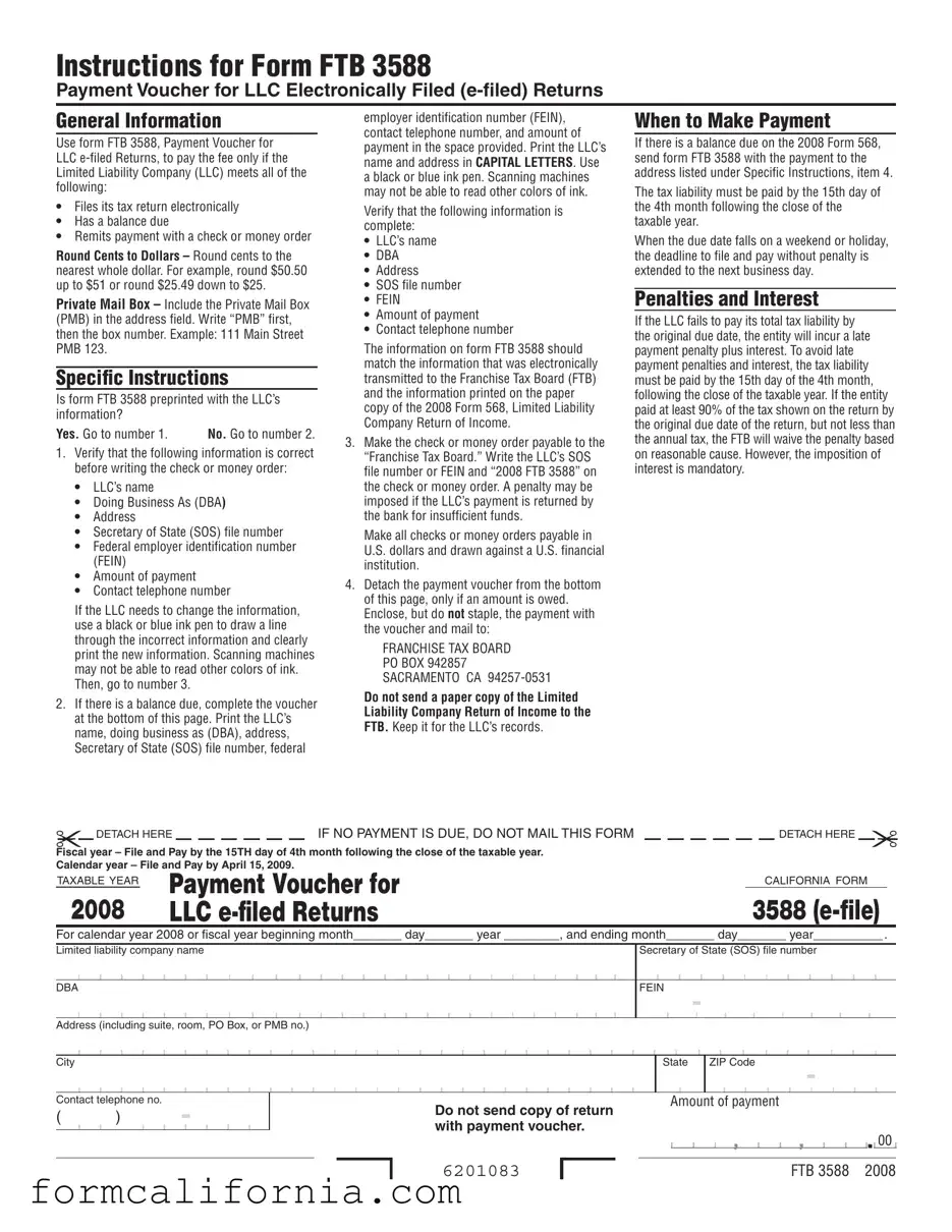 Blank California 3588 PDF Form