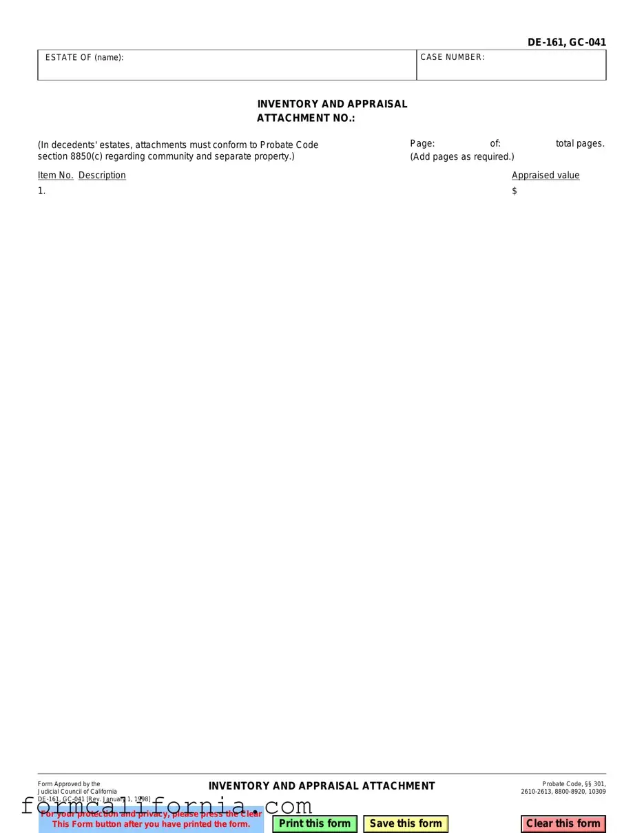 Blank De 161 Gc 041 PDF Form