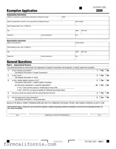 Blank California 3500 PDF Form