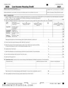 Blank California 3521 PDF Form
