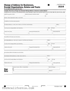 Blank California 3533 B PDF Form