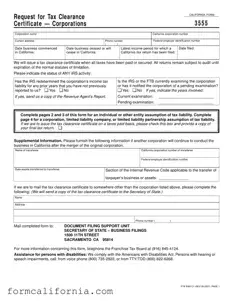 Blank California 3555 PDF Form