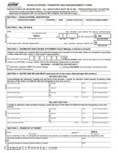 Blank California Fotm Reg 262 PDF Form