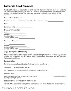 Legal California Deed Document